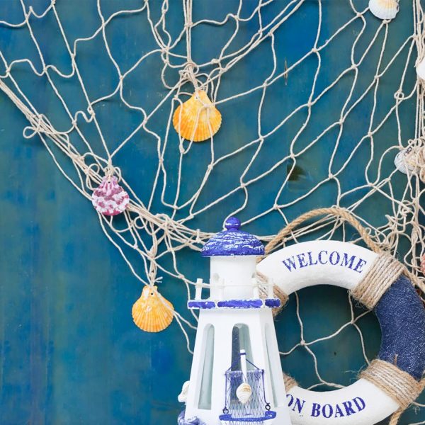 12 Pieces Natural Fish Net Decoration 80" x 40", Wall Hanging Cotton Fishnet Decor for Underwater, Mermaid, Pirate, Hawaiian, Nautical Ocean Theme Beach Bash Party Decoration (Beige) - Image 5